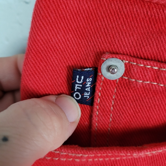 UFO JEANS | 100% cotton vintage coloured denim high waist tapered jeans - Picture 6 of 10